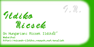 ildiko micsek business card